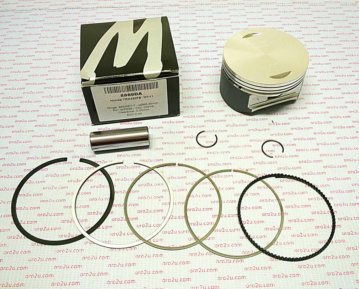PISTON KIT 07-20 TRX420 87.50, 8869D100 WOSSNER FORGED RANCHE, TRX420FA/FE/FM/TE/TM/FPA/FPE/F