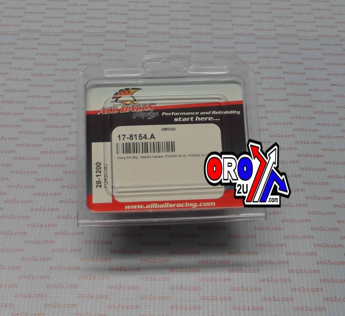 SWINGARM BEARING KIT ALLBALLS, ALLBALLS 28-1200 YAMAHA YFZ450 09-22 - Image 4