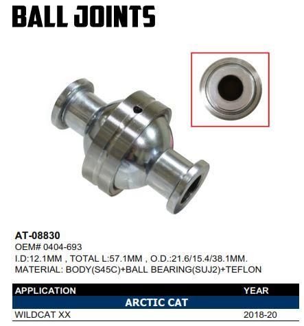 BALL JOINT FRONT A-ARM 0404-693, BRONCO AT-08830, WILDCAT XX 2018-20 - Image 2