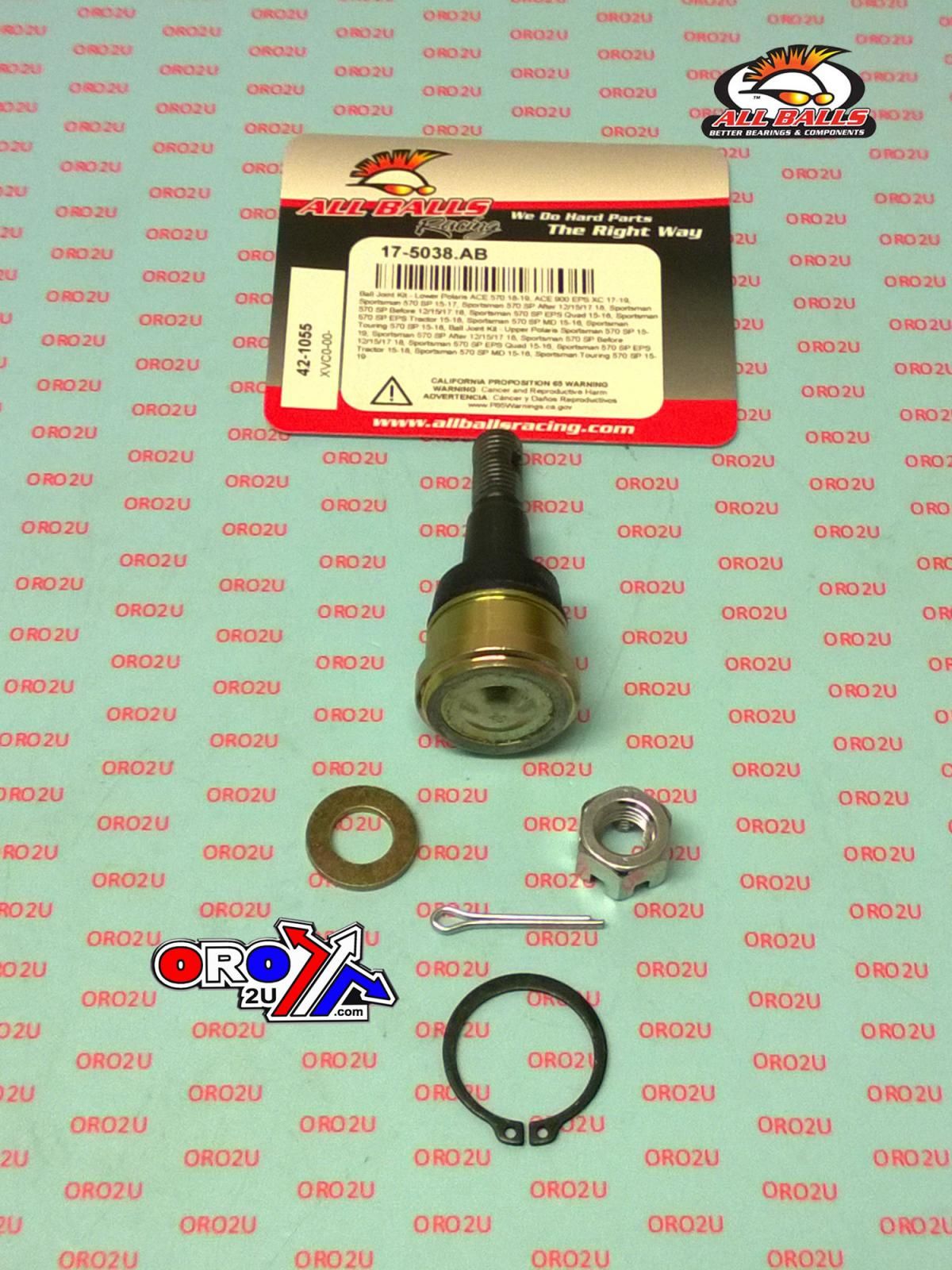 BALL JOINT UPPER / LOWER, ALLBALLS 42-1055, Polaris ACE 570 18-19, ACE 900 EPS XC 17-19, Sportsman 570 SP 15-17, Sportsman 570 SP After 12/15/17 - Image 3