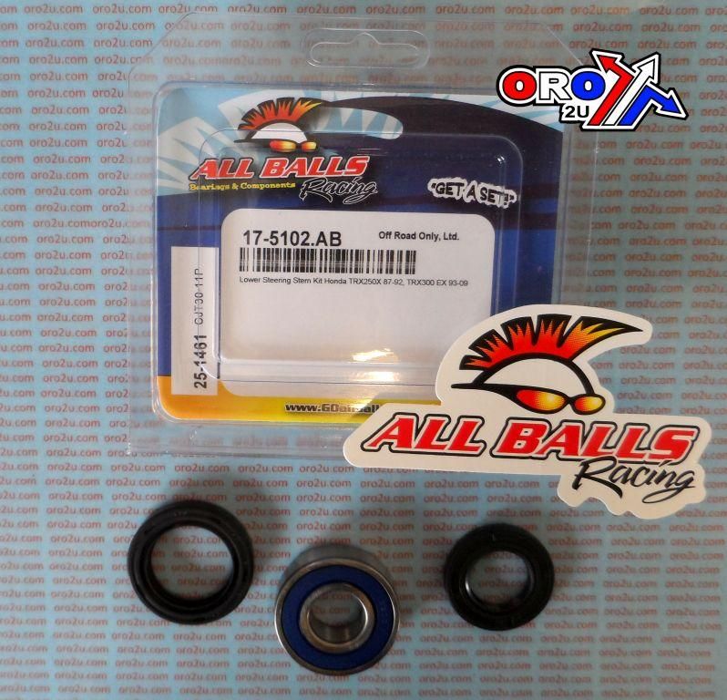 LOWER STEERING BEARING KIT, ALLBALLS 25-1461 TRX250/300