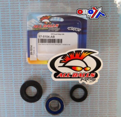 LOWER STEERING BEARING KIT ATV, ALLBALLS 25-1514 HONDA TRX