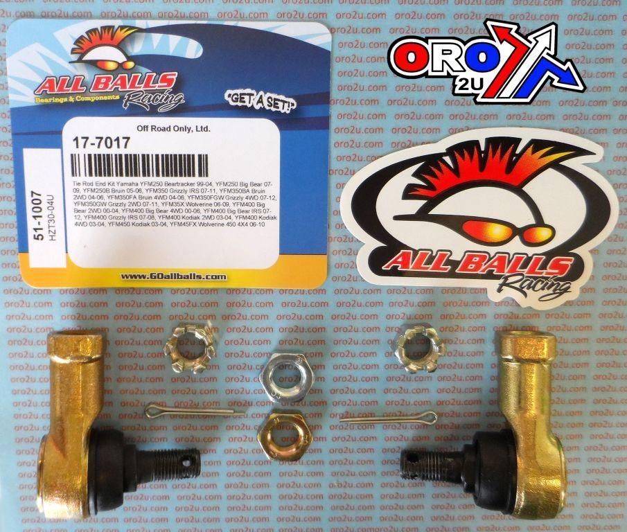 TIE ROD END KIT YFM350 ATV, ALLBALLS 51-1007 Grizzly - Image 2