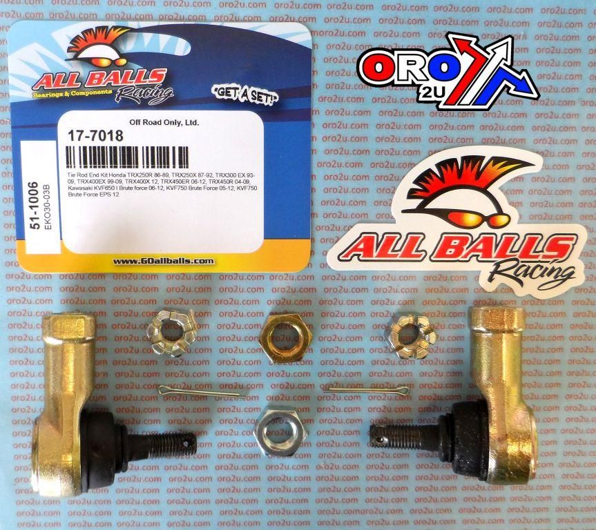 TIE ROD END KIT HONDA KAWASAKI, ALLBALLS 51-1006 TRX, KVF