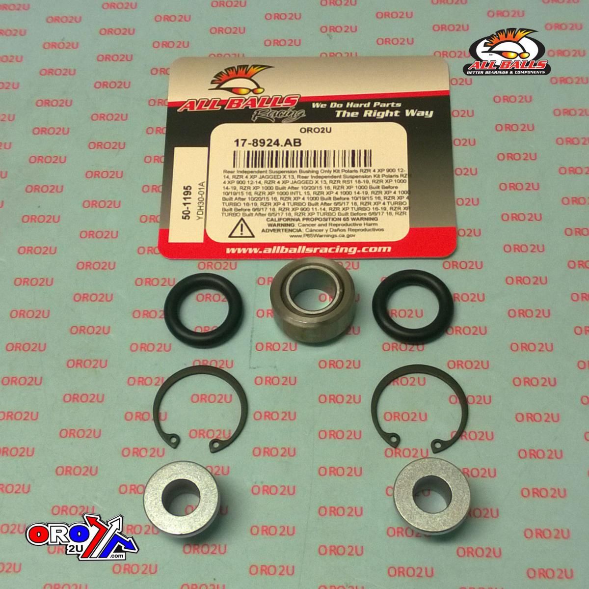 Rear Independent Suspension BUSH Kit POLARIS, ALLBALLS 50-1195 BUSHING ONLY KIT - Image 3
