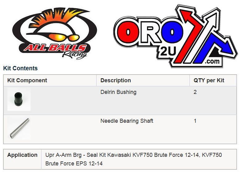 A-ARM KIT UPPER KVF750, ALLBALLS 50-1088 - Image 2