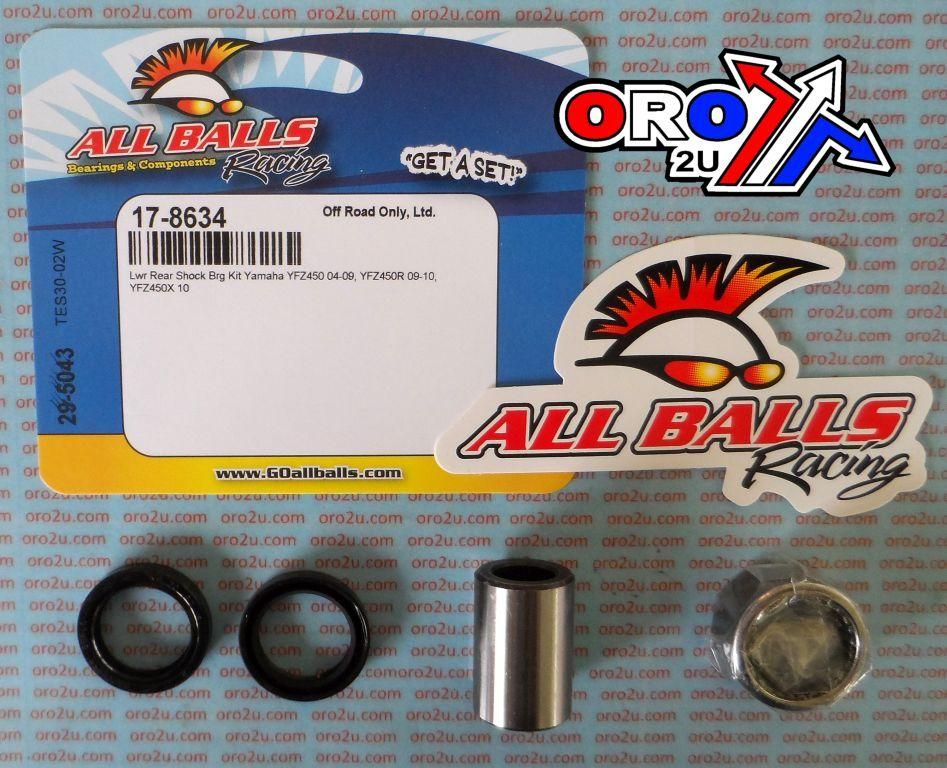 REAR LOWER SHOCK BEARING KIT YAM, ALLBALLS 29-5043 YAMAHA, YFZ450 04-13 - Image 2