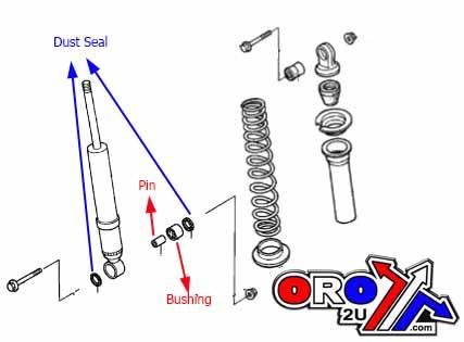 FRONT SHOCK BEARING KIT TRX, ALLBALLS 21-0007 TRX450ES - Image 4