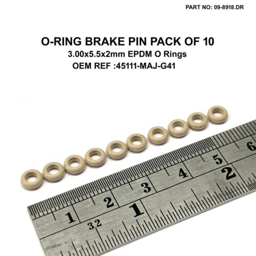 O-RING BRAKE PIN PACK OF 10, 3.00×5.5x2mm EPDM O Rings, 45111-MAJ-G41 45111MAJG41