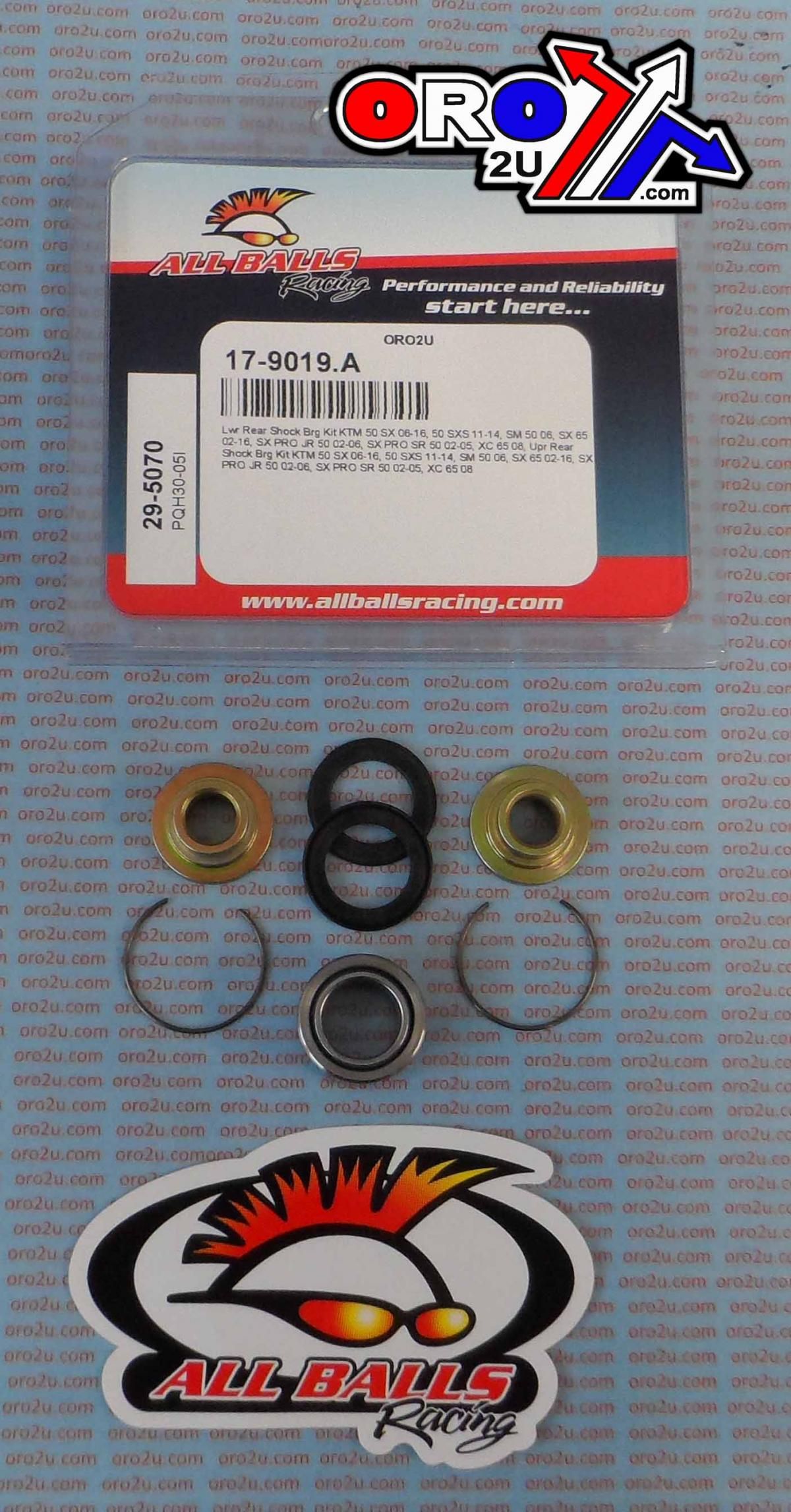KTM SHOCK KIT ALLBALLS 29-5070 SM 50 06, SX 50 06-16, SX 65 02-18, SX PRO JR 50 02-06, SX PRO SR 50 02-05, SXS 50 11-14, XC 65 08 - Image 2