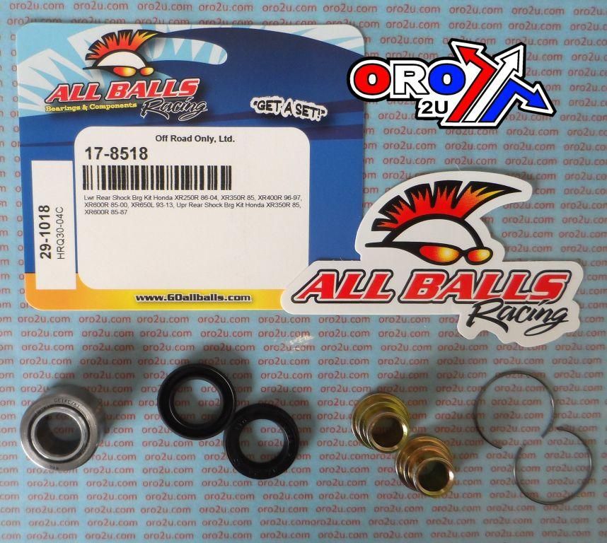 LOWER SHOCK BEARING KIT XR, ALLBALLS 29-1018 HONDA, XR250R 86-04, XR350R 85, XR400R 96-97, XR600R 85-00, XR650L 93-18