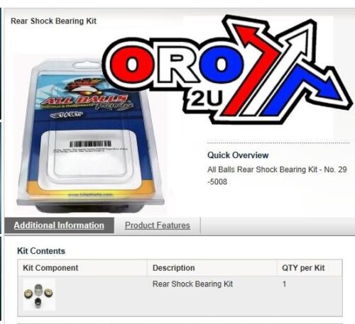 LOWER SHOCK BEARING KIT CRF, ALLBALLS 29-5008 HONDA