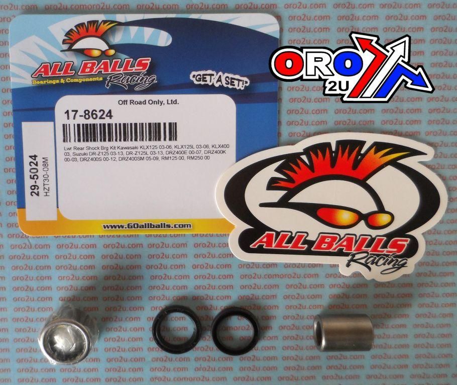LOWER SHOCK BEARING KIT DR,RM,KLX, ALLBALLS 29-5024 KAW/SUZ KLX