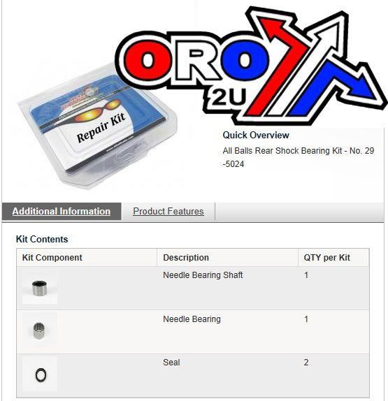 LOWER SHOCK BEARING KIT DR,RM,KLX, ALLBALLS 29-5024 KAW/SUZ KLX - Image 3