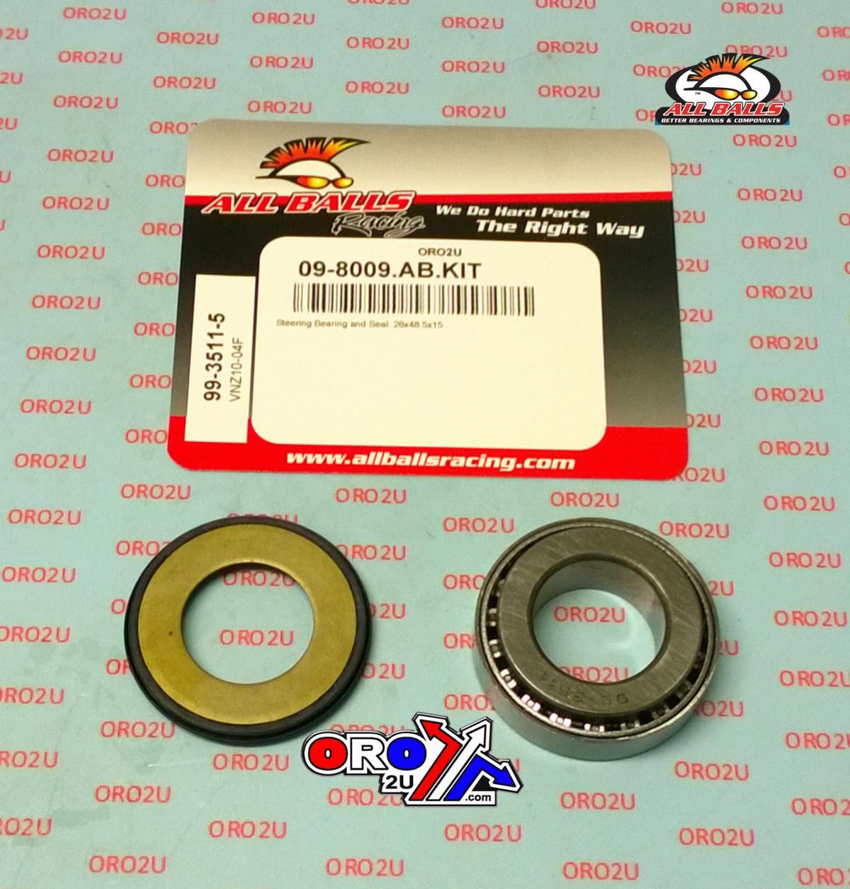 BEARING TAPER & SEAL KIT, ALLBALLS 99-3511-5, 26x48.5x15