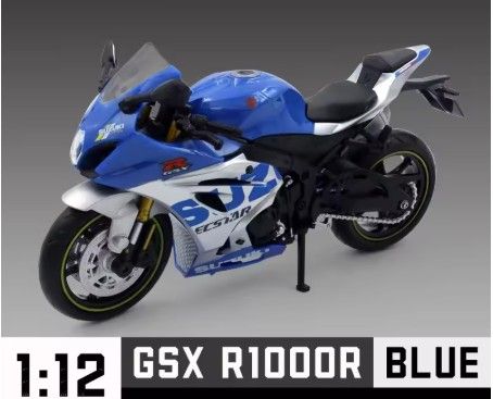 MODEL SUZUKI GSX-R1000R BLUE SCALE 1:12 DIE CAST ROAD