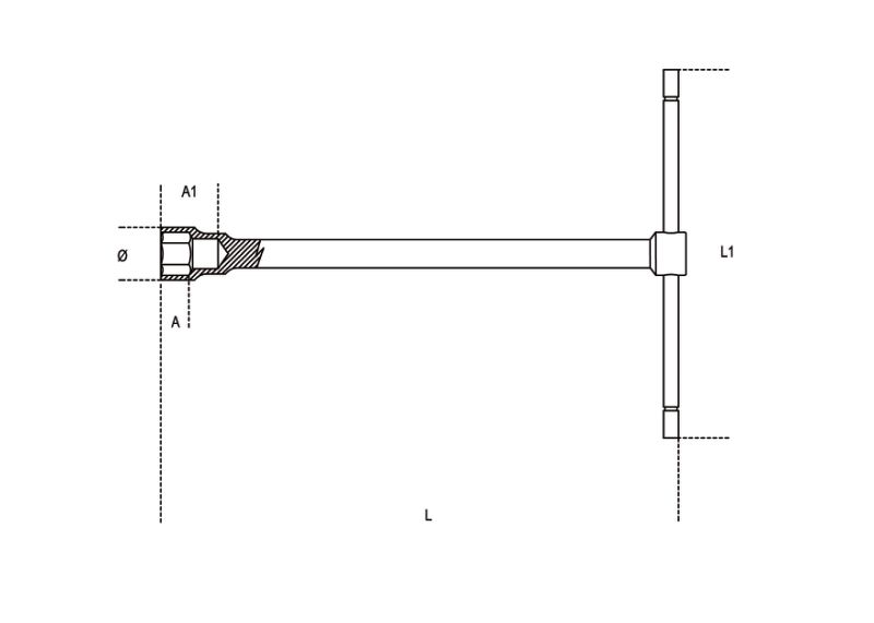 T-Handle Hexagon Socket Wrench 7mm - Beta Tools 950 7 - Image 2