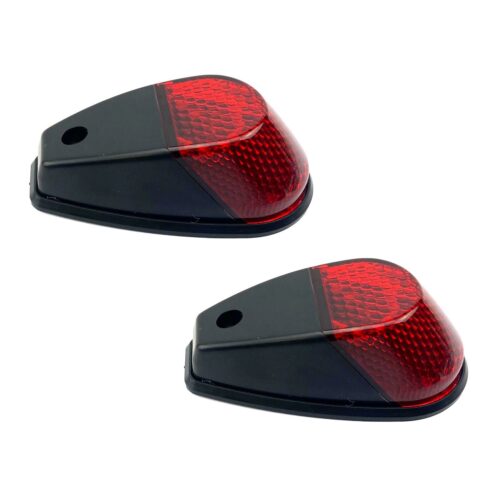 INDICATORS FLUSH MOUNT 12V LED BLACK CASE WITH RED LENS