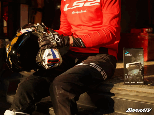 CARDO PACKTALK EDGEPHONES HELMET INTERCOM SINGLE UNIT, TRACK COMMUNICATION, WIRELESS