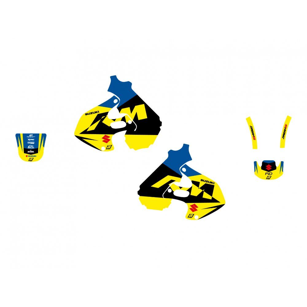 96-00 RM125/250 DREAM 5, BLACKBIRD DECAL KIT 2310AB