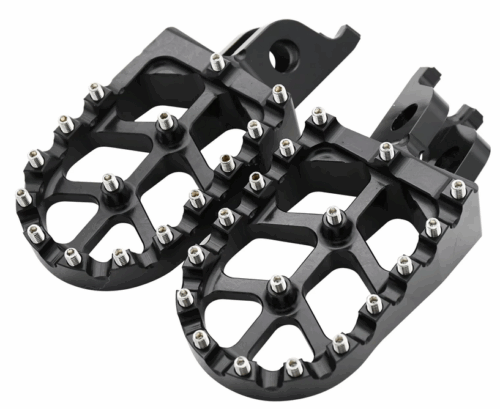 FOOT PEGS ALUMININUM 02-25 HONDA CR F KAWASAKI KX F X 125 250 150 300 450