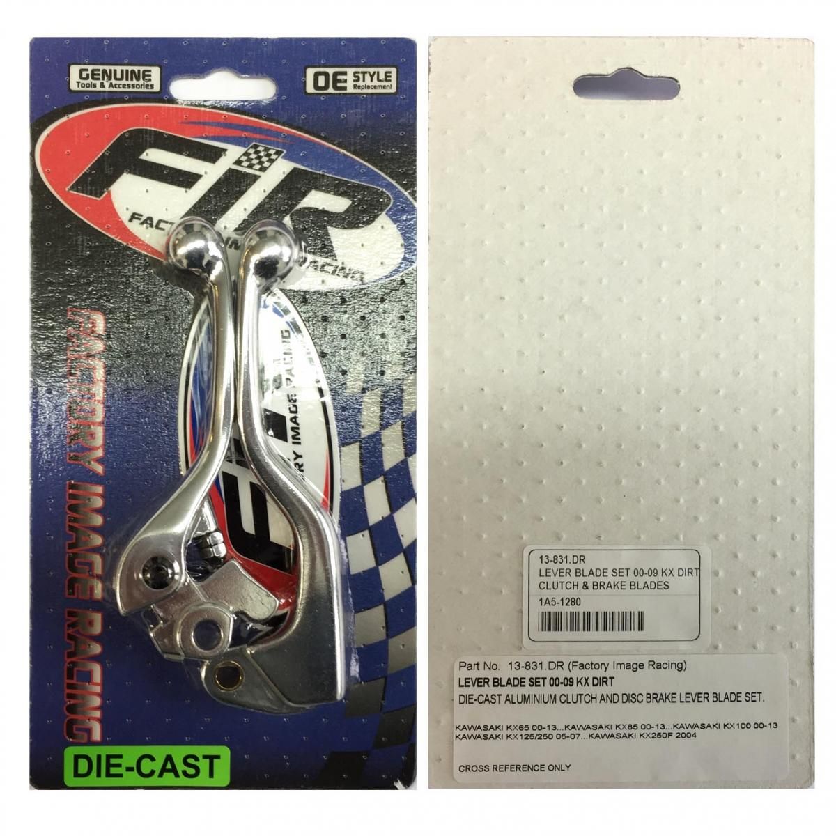 LEVER BLADE SET 00-13 KAWASAKI KX 65 85 100 125 250 CLUTCH & BRAKE BLADES DIE CAST - Image 2