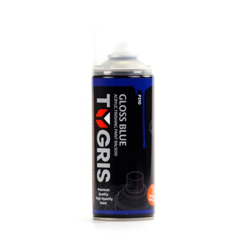 TYGRIS GLOSS BLUE AEROSOL SPRAY PAINT 400ML ACRYLIC RAL5010