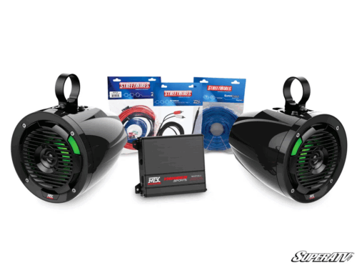 MTX UNI-1 UTV SXS ROLL CAGE DUAL SPEAKER AND AMPLIFIER KIT, 3.5MM AUX