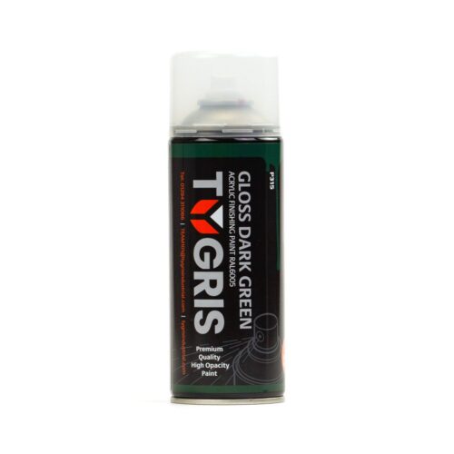 TYGRIS GLOSS DARK GREEN AEROSOL SPRAY PAINT 400ML ACRYLIC RAL6005