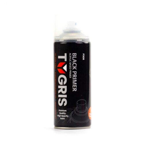 TYGRIS BLACK PRIMER AEROSOL SPRAY PAINT 400ML ACRYLIC