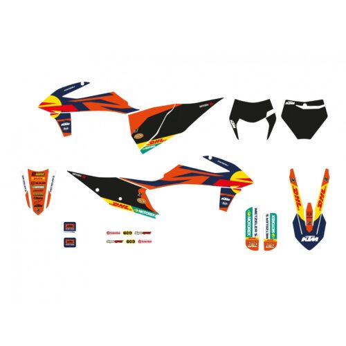 19-22 SX/SXF 20-23 EXC, KTM FACTORY BLACKBIRD DECAL KIT, 2547R22