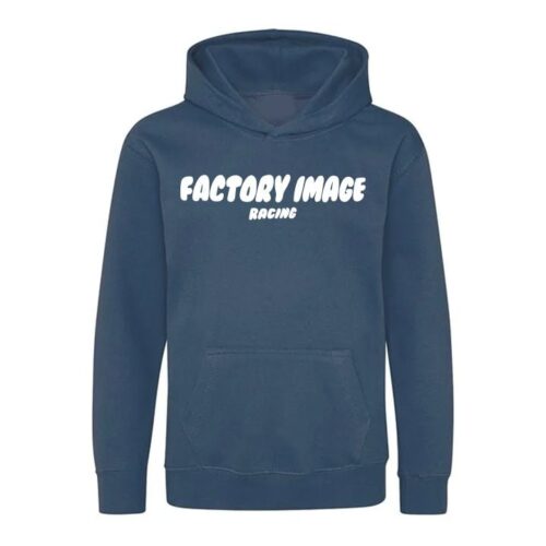 BUBBLE TEXT BLUE KIDS HOODIE – SIZE – 1/2