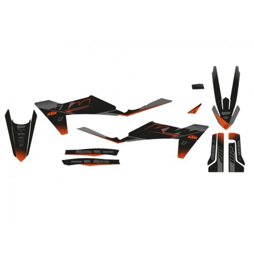23-24 SX/SXF 24-25 EXC, KTM MATT BLACK BLACKBIRD DECAL KIT, 2548Y