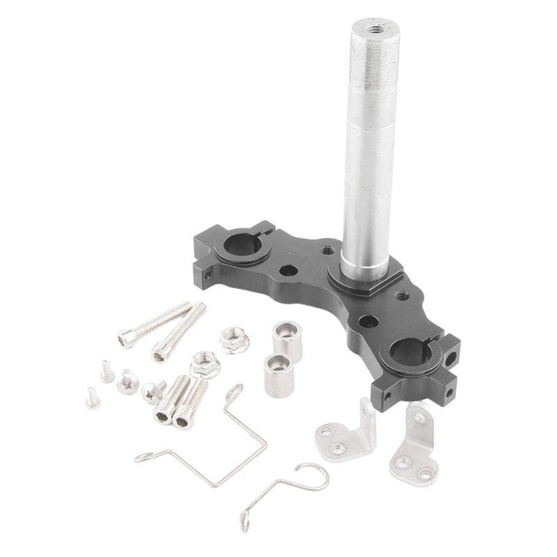 STEERING STEM TRIPLE TREE CLAMP SET BLACK YAMAHA PW 50 22mm