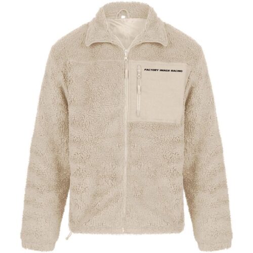 SHERPA FLEECE JACKET CREAM EXTRA LARGE, FLEECE LINED, FRONT POCKET