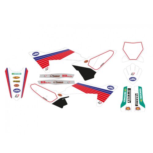 23-24 SX/SXF 24-25 EXC, KTM RETRO RED AND BLUE BLACKBIRD DECAL KIT, 2548AA/01