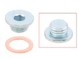 FRONT DIFFERNTIAL MAGNETIC DRAIN PLUG M10x1.25MM YAMAHA 90109-ME5-000, 90340-10001-00, 90430-10003-00