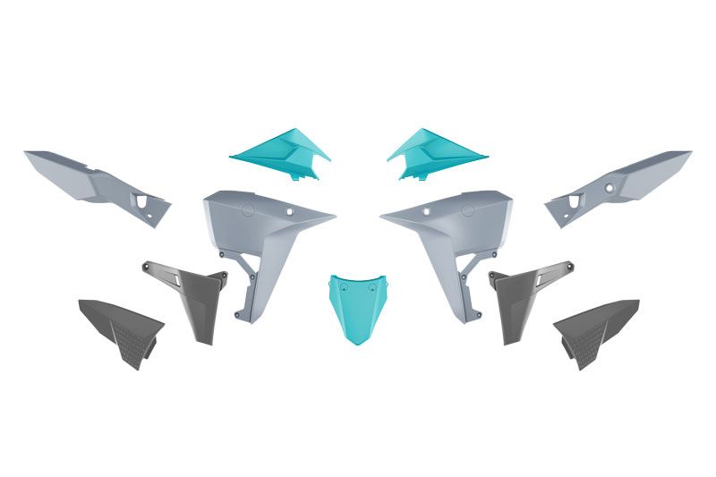 PLASTIC KIT KOVE 800 2025 R-TECH R-KITKOV-GR2-025 GREY & GREEN & BLACK