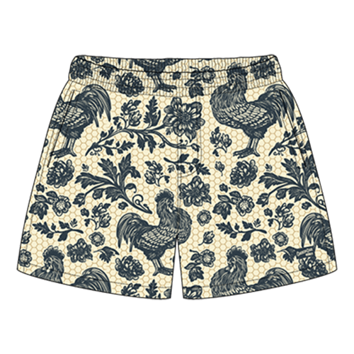 Rooster Pattern Shorts