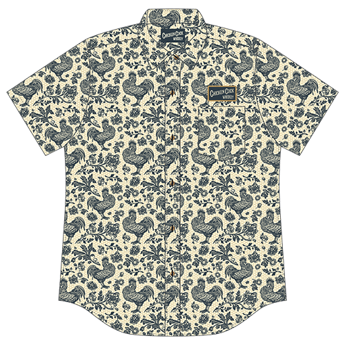 Rooster Pattern Button Down