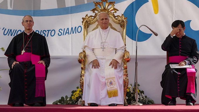 Pope Leo XIV in Pavia, Italy, on June 20, 2026