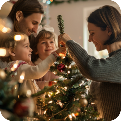 Family Decorating Tree