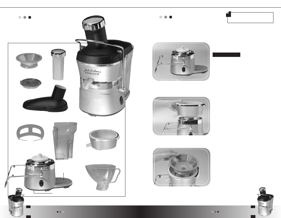 Jack Lalanne's Power Juicer Power Juicer Elite Operating Manual Page