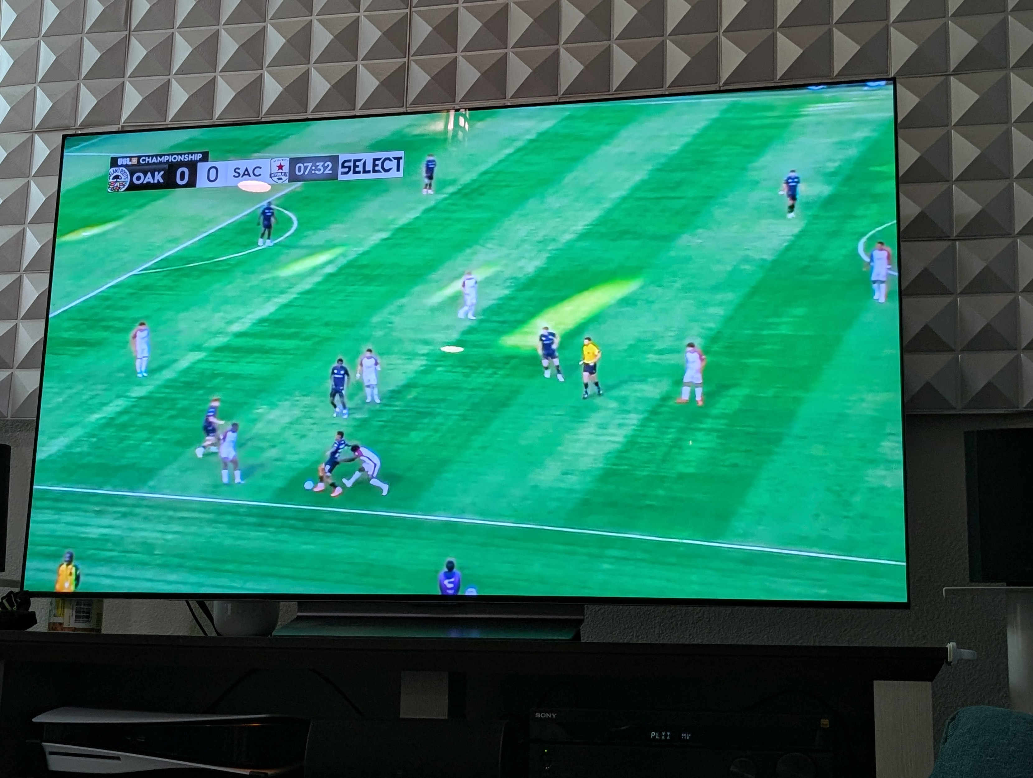 a picture of the soccer feed that is blury and looks horrific