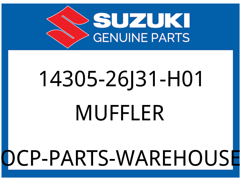 Suzuki OEM Part 14305-26J31-H01 MUFFLER