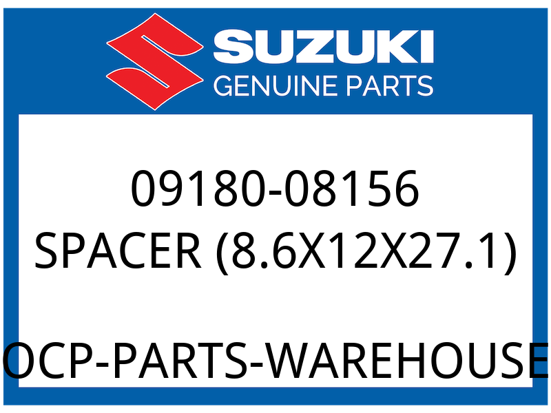 Suzuki OEM Part 09180-08156 SPACER, SUPPORT,RR