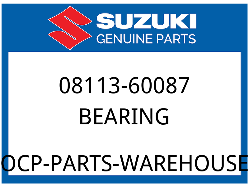 Suzuki OEM Part 08113-60087 BEARING, FINAL DRIVEN LH