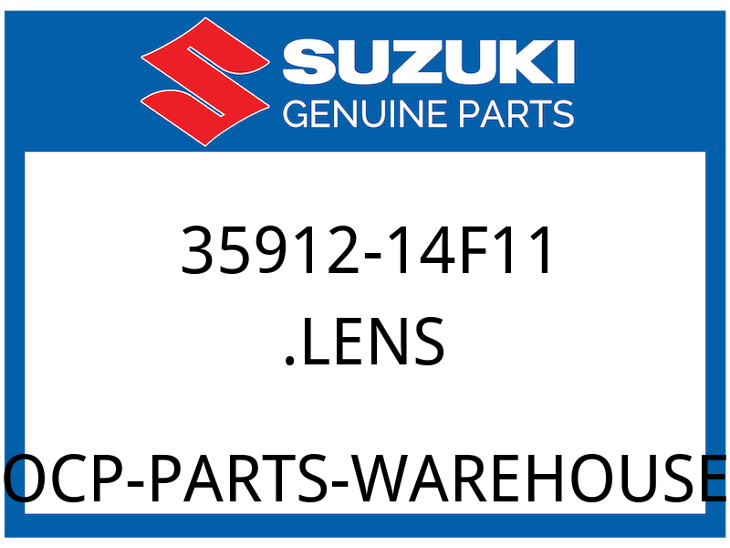 Suzuki OEM Part 35912-14F11 LENS, LICENSE