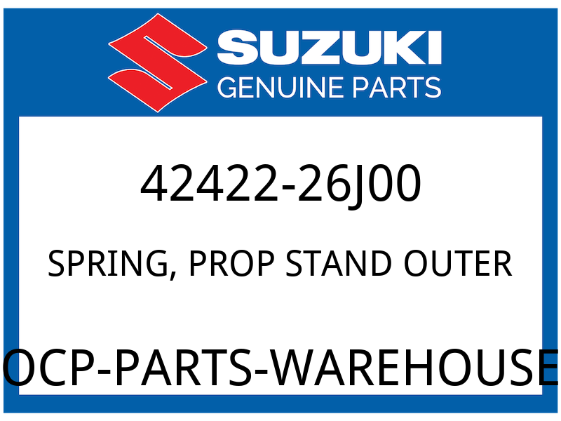 Suzuki OEM Part 42422-26J00 SPRING, PROP STAND OUTER