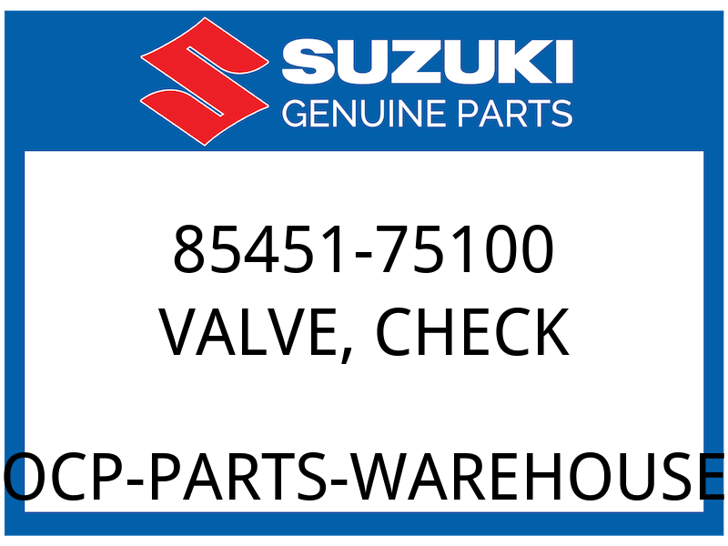 Suzuki OEM Part 85451-75100 VALVE, 2 WAY CHECK